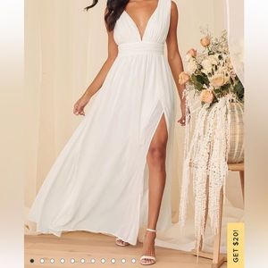 Lulu’s White Greek Goddess Dress